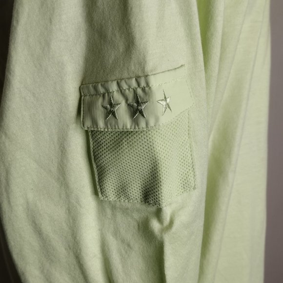 SanSoleil Bright Green Size Large Shirt, Top, Breathable Mesh, Golf, Button - Picture 4 of 7